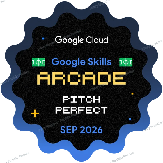 Google Cloud Arcade badge for Pitch Perfect