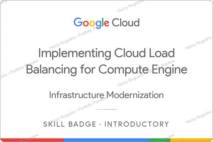 Google Cloud skill badge for Implementing Cloud Load Balancing for Compute Engine