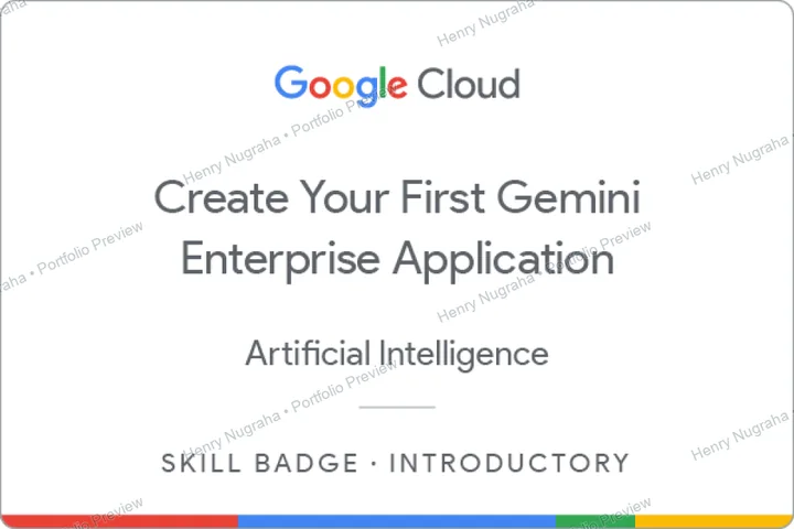 Google Cloud skill badge for creating a Gemini Enterprise application