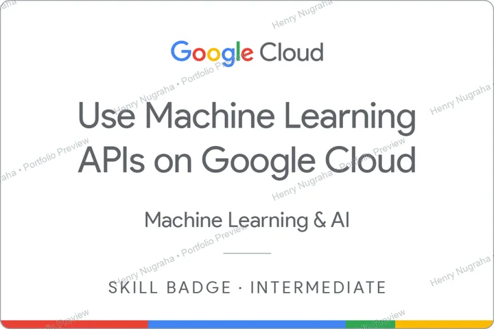 Google Cloud skill badge for Use Machine Learning APIs on Google Cloud