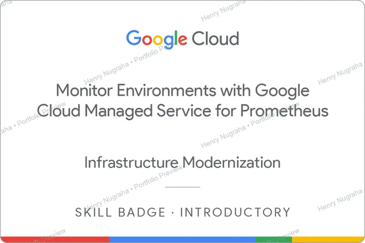 Google Cloud skill badge for Monitor Environments with Google Cloud Managed Service for Prometheus