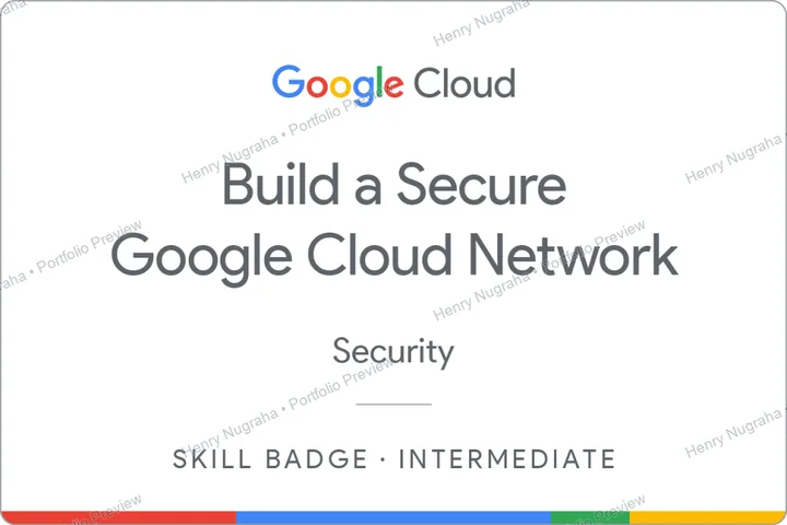 Google Cloud skill badge for Build a Secure Google Cloud Network